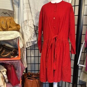 Sonia Rykiel Paris Vibrant Red Long Sleeve Dress